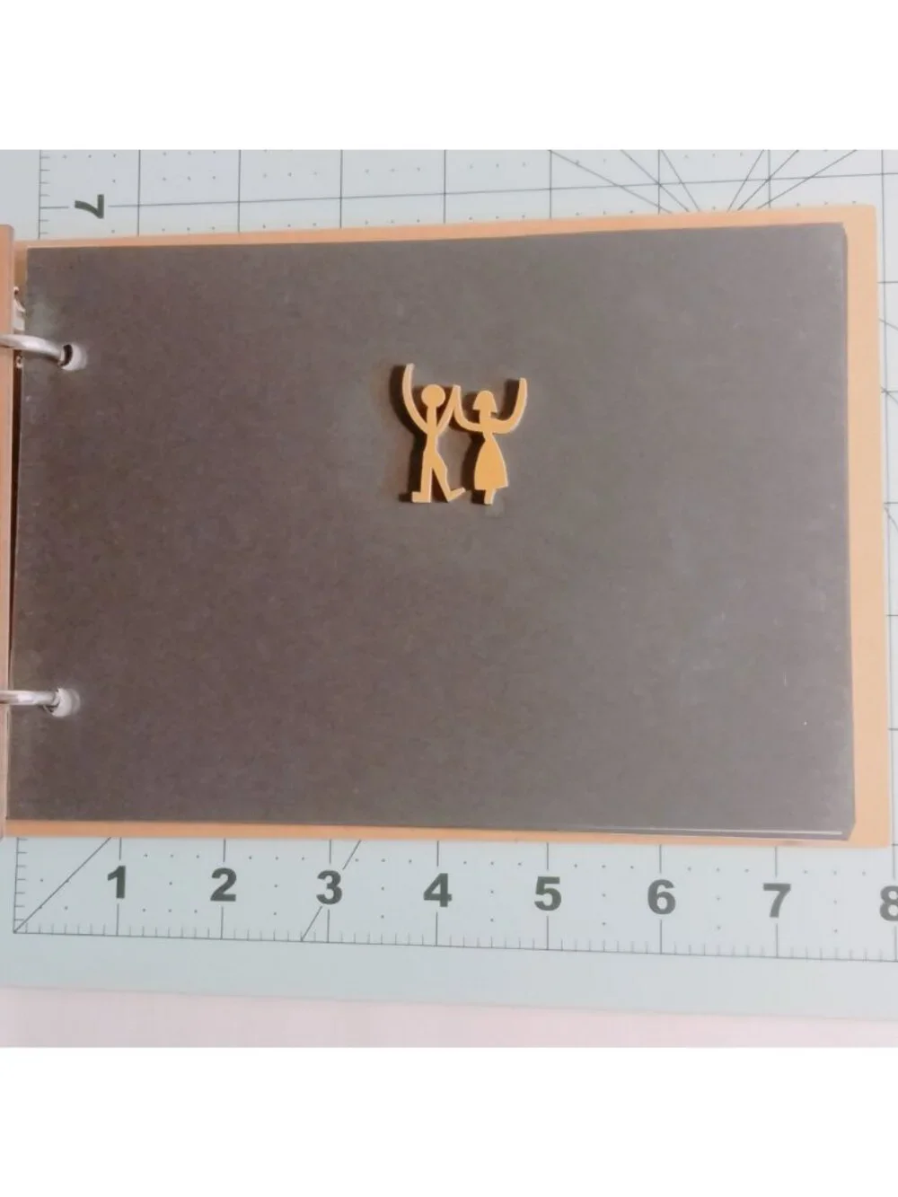 Wedding Book Album Laser Cutout Cover Design Woodcut Binder Black Pages